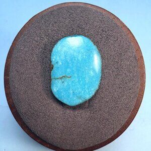 Natural Turquoise Slab w/ Host Rock Freeform Oval Loose Stone .75" x .50"